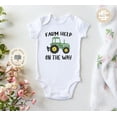 thumbnail image 1 of Farm Help On The Way Baby Onesie, Farm Baby Onesie, Farmer Baby Body Suit. Cute Baby Gift. Cute and Cool Baby Bodysuit, BABY BODYSUIT LAT 4424, 1 of 3