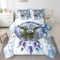 thumbnail image 1 of Farm Highland Cow Bedding Comforter Sets 7pcs Teens Adults Safari Animal Print Bed in a Bag,Hippie Dream Catcher Full Bedding Sets Navy Gradient Comforter Set,Boho Feather Bedding Sets, 1 of 6