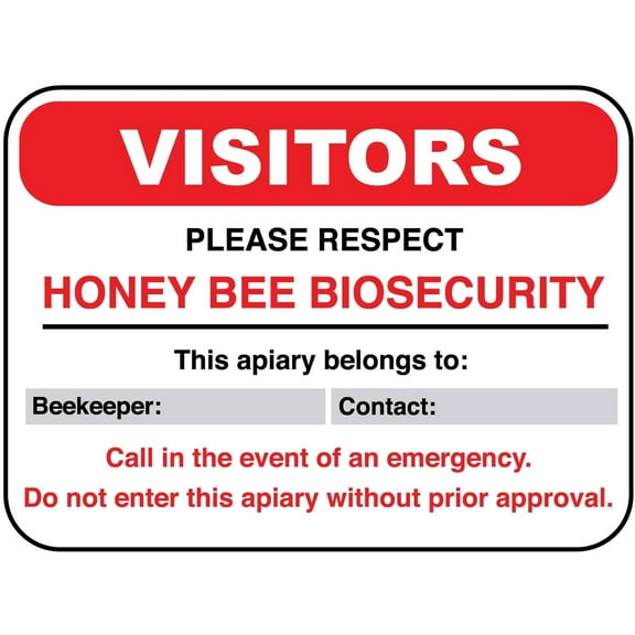 Farm Honey Bee Biosecurity Sign Metal Tin Sign12x16 Inches Caution Danger Safety Security Warning Notice Signs
