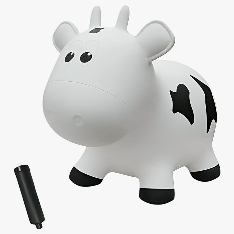 Farm Hoppers Award Winning Inflatable Bouncing White Cow Toddler Safe Kids Animal Toy with Pump Walmart