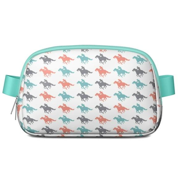 Farm & Horse Lovers Fanny Pack for Women - Retro Mini Crossbody Waist Bag with Floral, Unicorn Print, Cute Small Bag for Walking, Rural Use