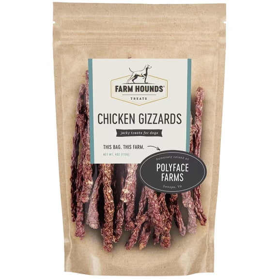 Farm Hounds Chicken Gizzards, Humanely Raised, No Fillers, Healthy Dehydrated Treats Made in USA
