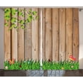 thumbnail image 1 of Ambesonne Scenery Curtains 2 Panel Set, Spring Season Ladybug, 108" x 90", Multicolor, 1 of 3