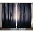 thumbnail image 1 of Ambesonne Forest Curtains 2 Panel Set, Deep in Spooky Jungle, 108" x 84", Dark Grey Purple, 1 of 3