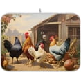 thumbnail image 1 of Farm House Dish Drying Mat, Absorbent Microfiber Pad Protector For Kitchen Counter Top Mat Dish Drainboard 16x18in, 1 of 7