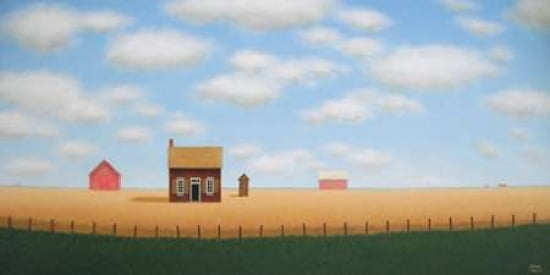 Farm House Fence Canvas Art - Sharon France (10 x 20)
