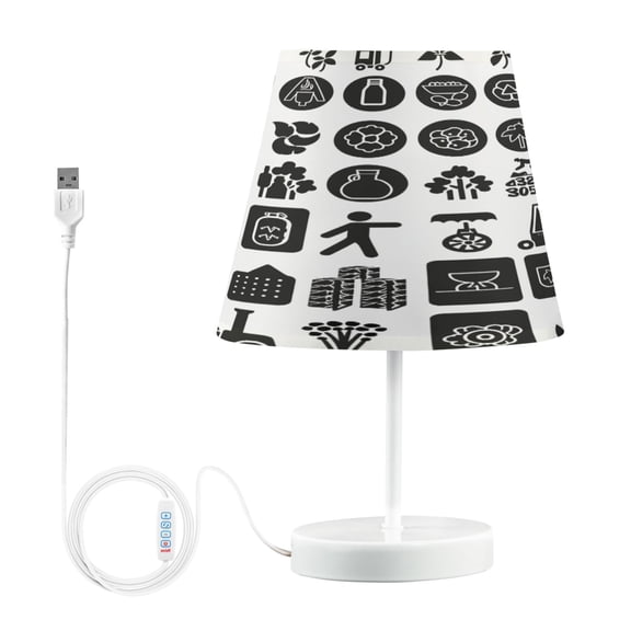 Farm Icon Desk Lamp LED Table Nightstand Lamps with 3 Color Temperatures for Home Bedroom Living Room Decor 8x12