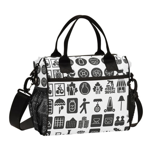 Farm Icon Lunch Bag Insulated Lunch Box Leakproof Reusable Cooler Tote Adjustable Shoulder Strap for Men Women 12L