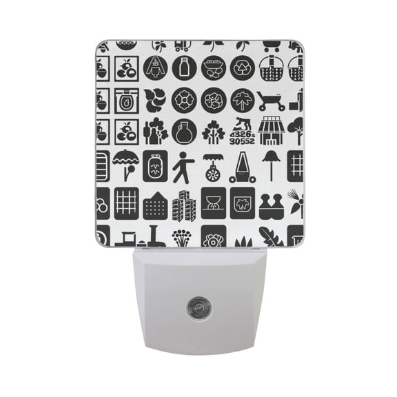 Farm Icon Night Light 2 Pack LED Nightlight Plug into Wall Dusk to Dawn Sensor Soft White