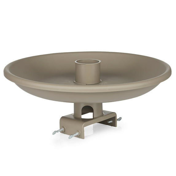 Farm Innovators 150 Watt Plastic Heated Birdbath w/ Deck Mount, Tan