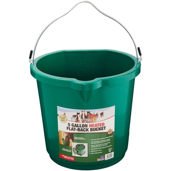 Farm Innovators FB-120 5 Gallon 120W Heated Flat Back Bucket - Quantity 2
