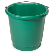 Farm Innovators FB-80 Plastic 3 Gallon Flat Back Heated Bucket, 70W, Green