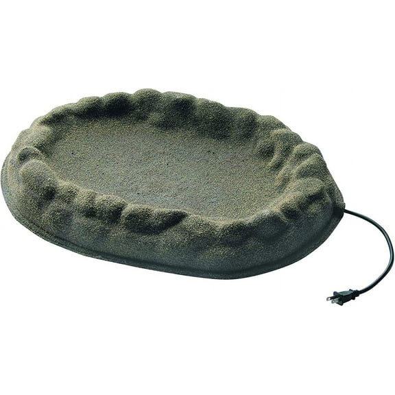 Farm Innovators Four Seasons Heated Bird Bath - Sand-Coated Stone, 70W, Gray