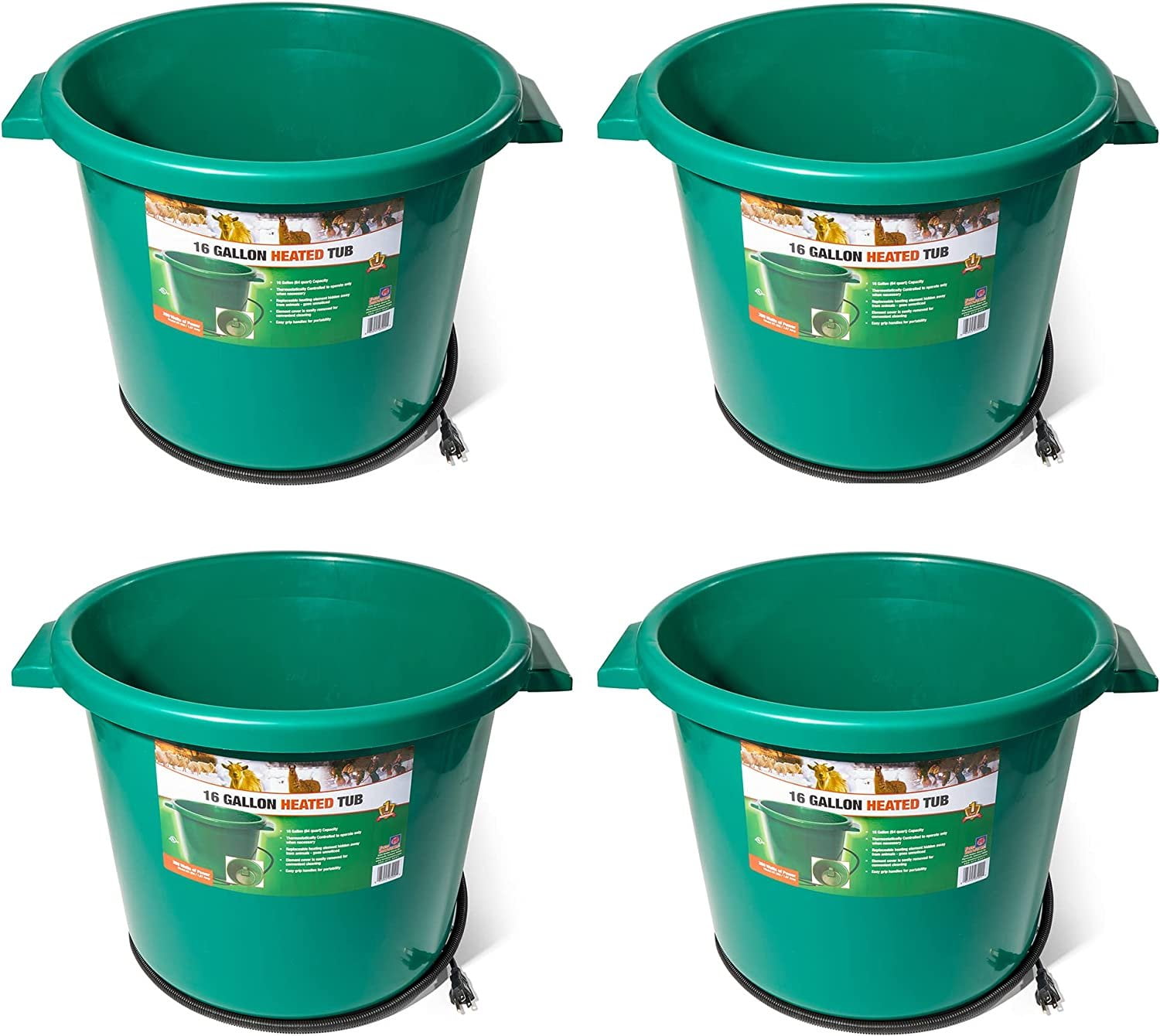 Farm Innovators HT200 16 Gallon Plastic Heated Livestock Pet Farm