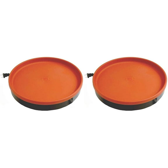 Farm Innovators Model BD-75 3-in-1 Heated Birdbath, 75-Watt, Terra Cotta Color - 2 Pack