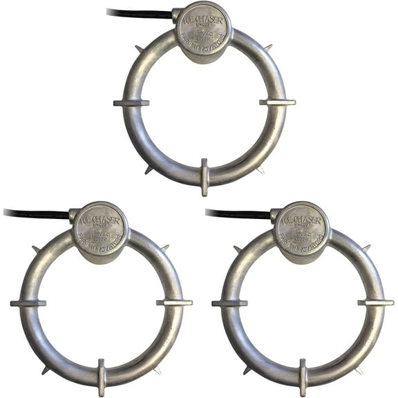 Farm Innovators Model W-409 Submergible Bucket Stock Tank Horse Trough Livestock Water Heater Deicer with Attached Guard, 1000 Watt, Aluminum 3 Pack