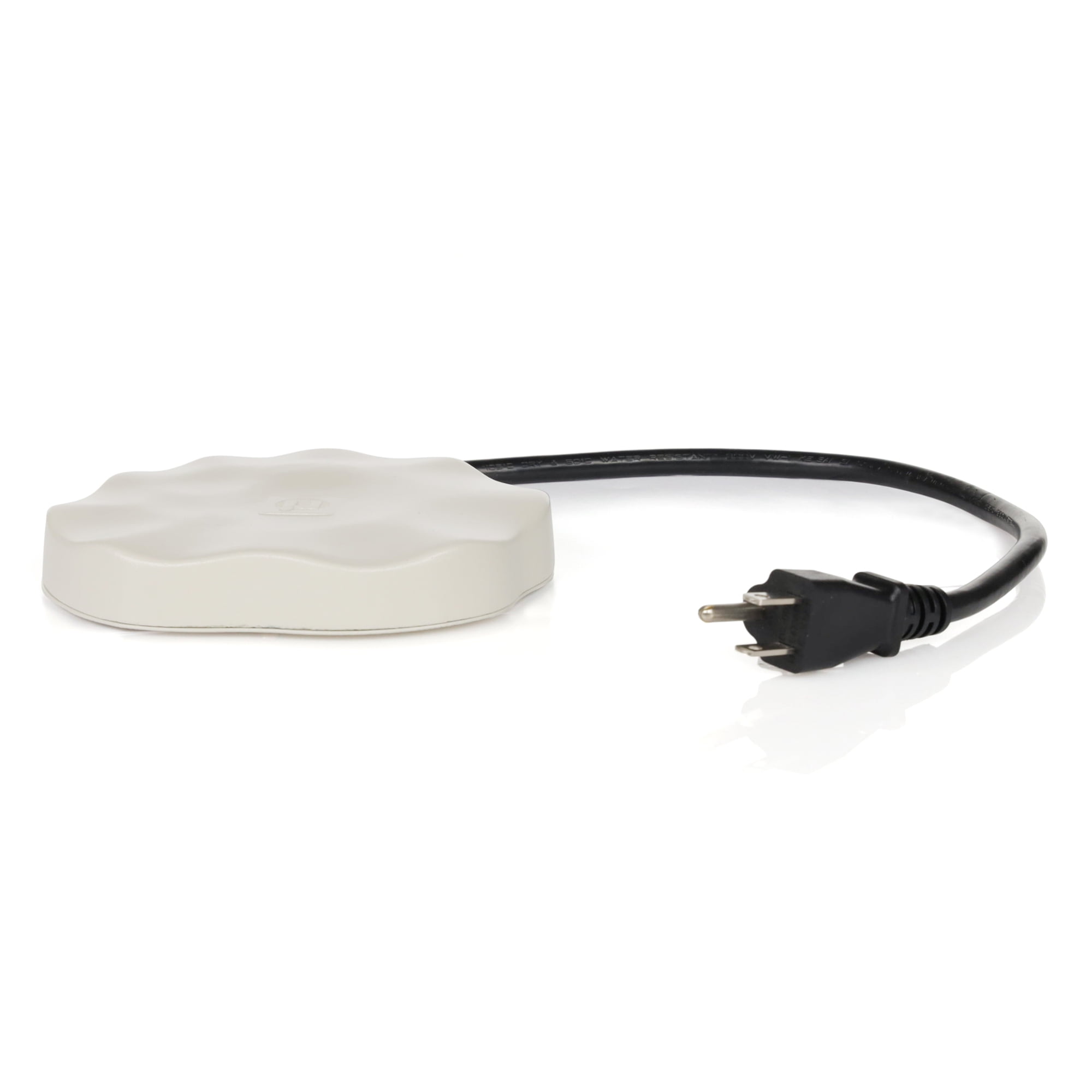 Beige Cast Aluminum Heated Rock Bird Bath De-Icer