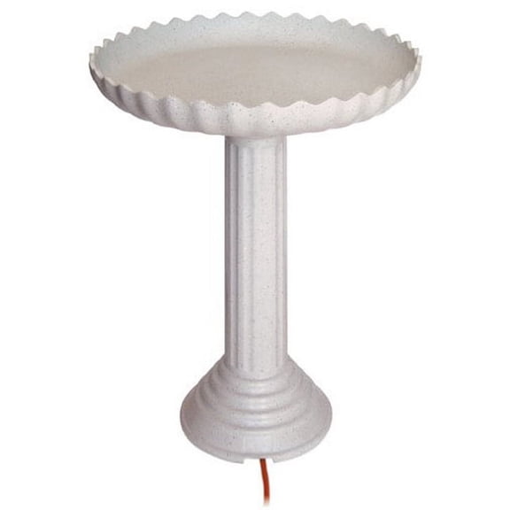 Farm Innovators Scalloped Heated Bird Bath & Pedestal