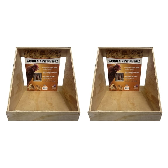 Farm Innovators Single Nesting Box for Chickens, Ducks and Birds, 2 Pack
