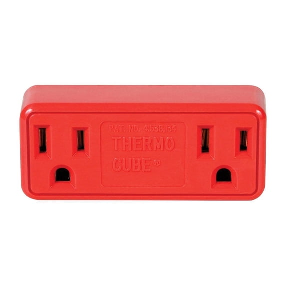 Farm Innovators Thermo Cube, 15A 120V Red Dual Electrical Outlet