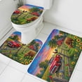 thumbnail image 1 of Farm Landscape Bathroom Rugs Set Sunflower Field Cows Cocks American Pastoral Non Slip Absorbent Soft Bath Mats 3 Piece Set with Bathroom Rug, U-Shaped Floor Mat, Toilet Seat Cover Large Size, 1 of 9