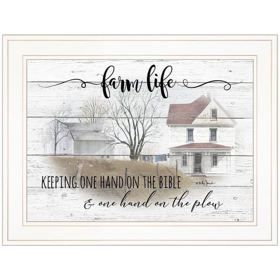TrendyDecor4U Farm Life By Billy Jacobs Ready To Hang Framed Print BJ1204-226G