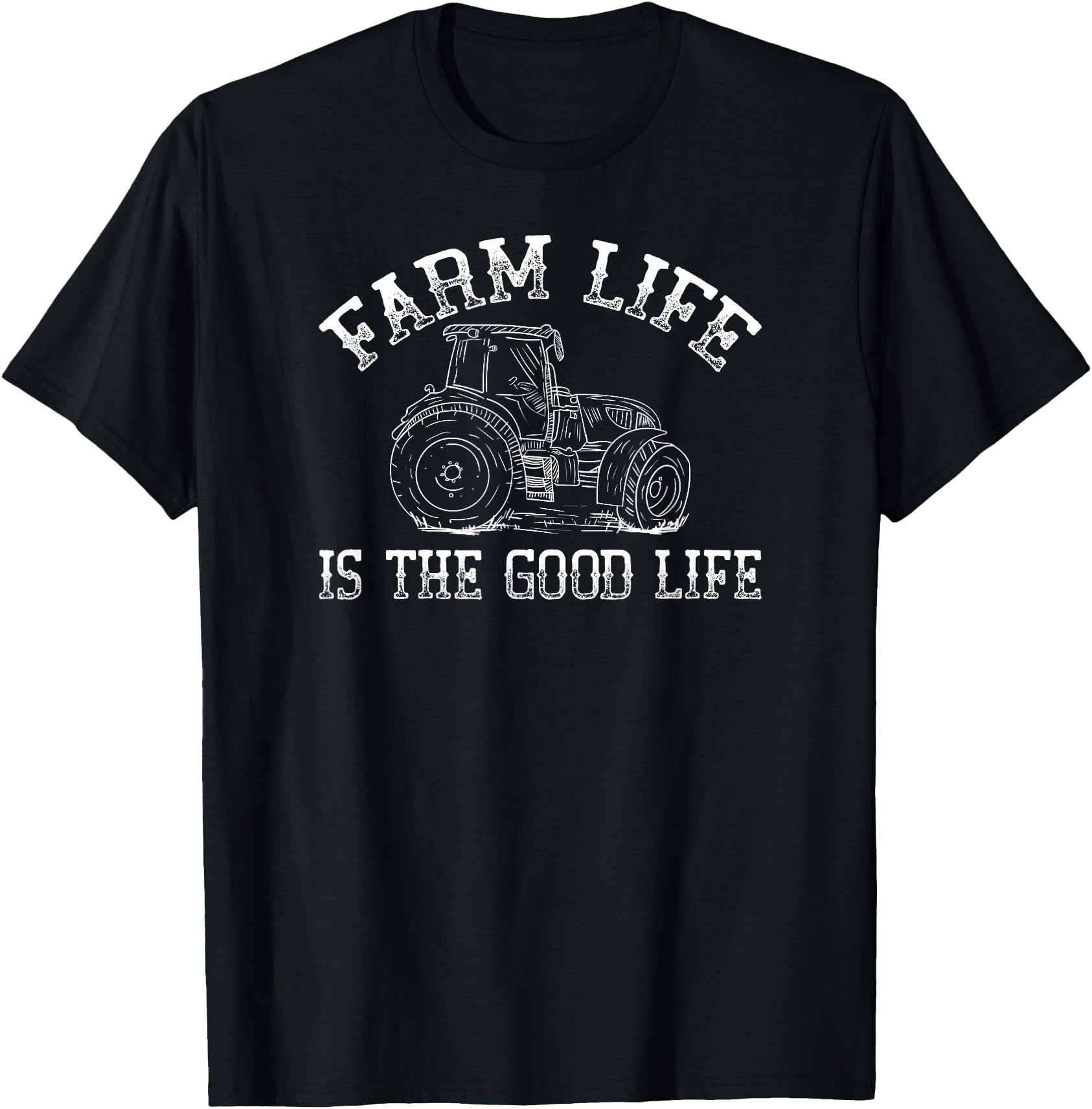 Farm Life Is The Good Life Tractor T-Shirt,Charcoal Color,Size YouthL ...