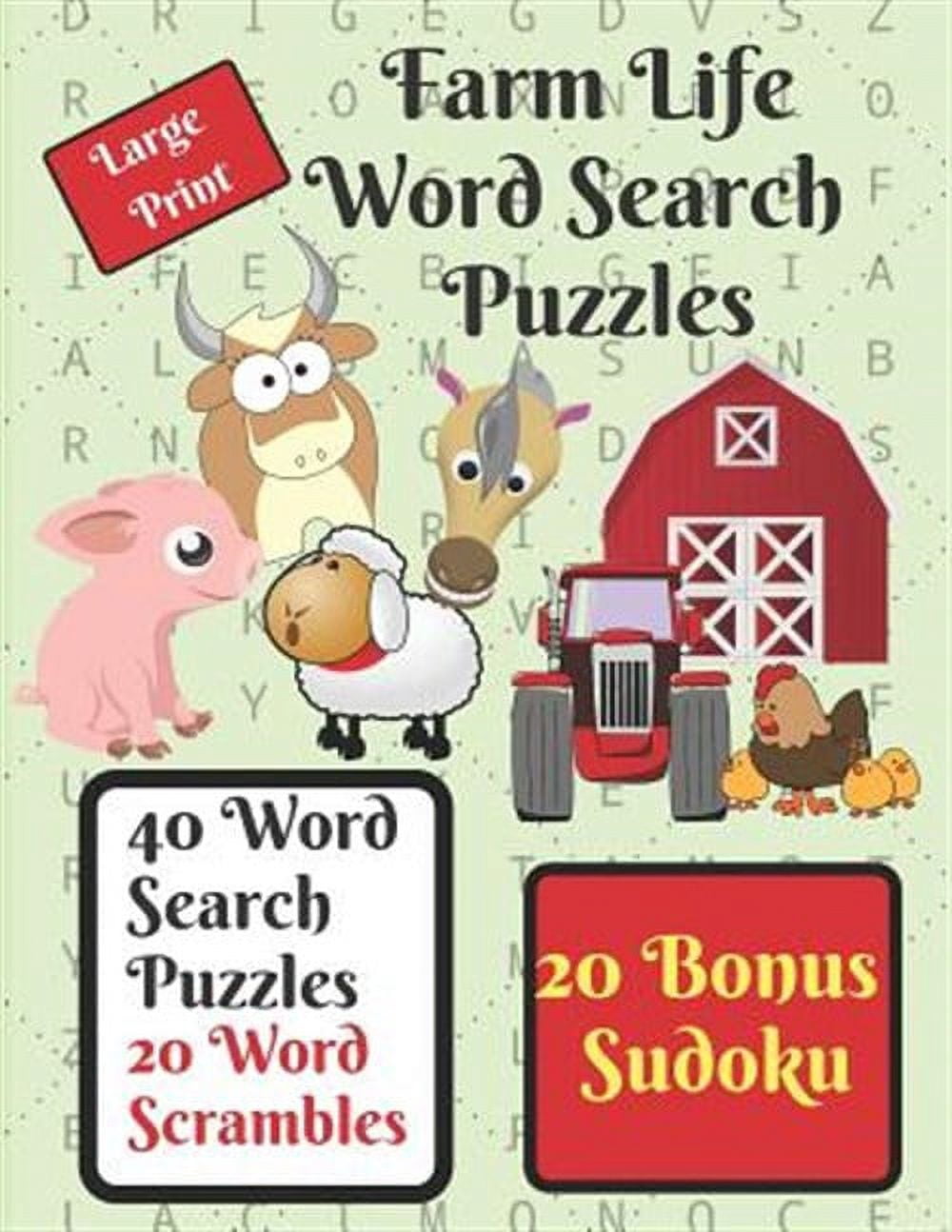 Farm Life Word Search Puzzle Book: Give your brain a workout with these ...