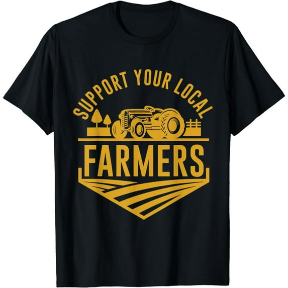 Farm Local Food Patriotic Farming Gift Idea Farmer T-Shirt