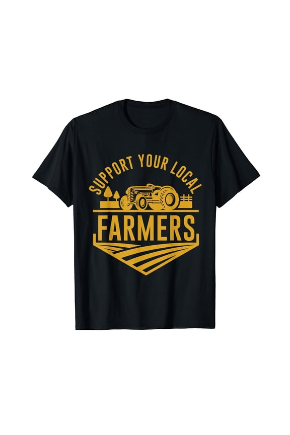 Farm Local Food Patriotic Farming Gift Idea Farmer T-Shirt