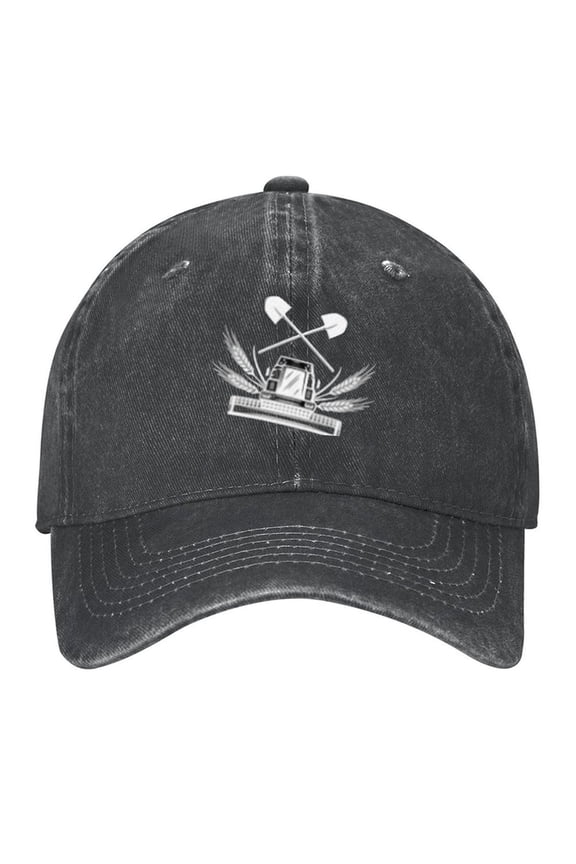 Farm Machines Print Vintage Wash Dad Hat Adjustable Curved Brim Baseball Cap,Casual Outdoor Sports Fishing Cap for Men and Women