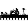 thumbnail image 1 of Farm Metal Key Holder Farm Tractor Wall Mounted Key Organizer Key Hanger with Hooks Home Storage Hat Cloth Necklace Living Kids' Room Door Home Wall Decoration 33×15cm, 1 of 7