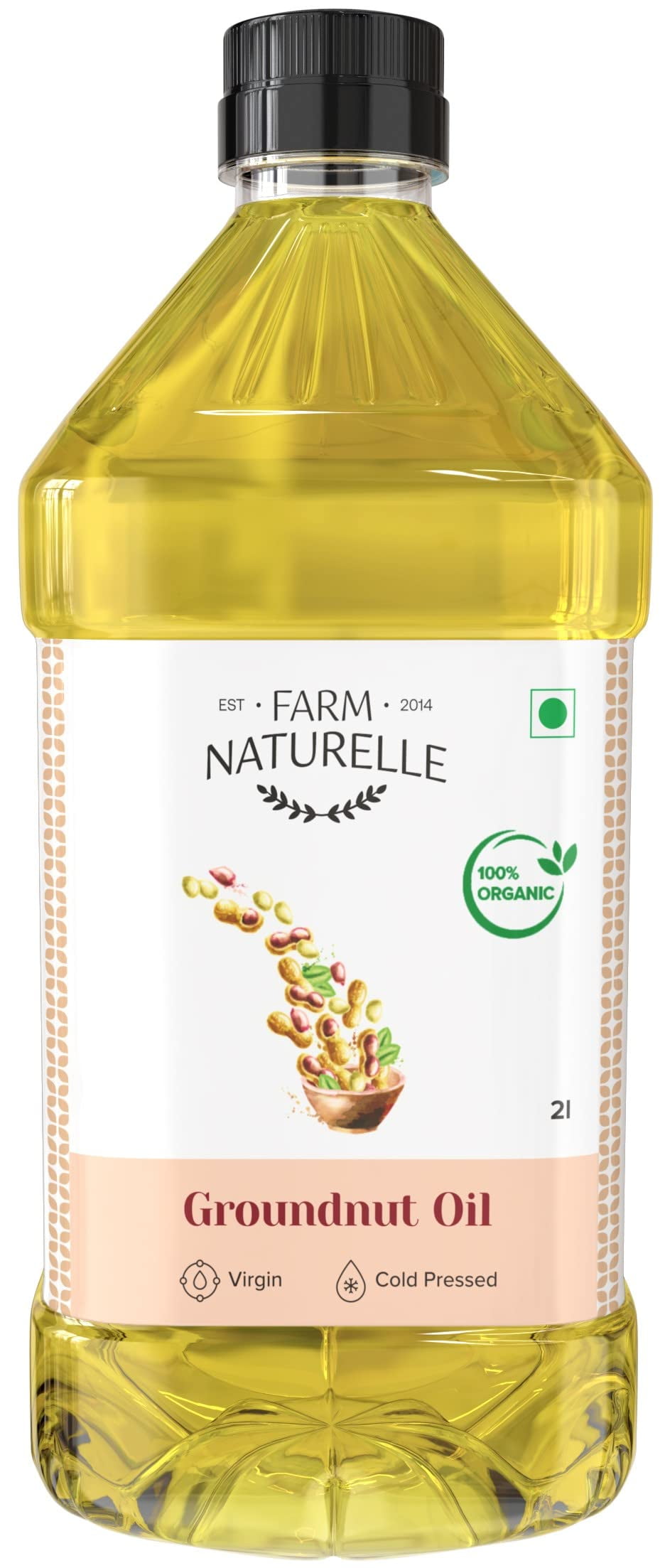 Farm Naturelle Organic Ghani Cold Pressed Virgin Groundnut/Peanut Oil