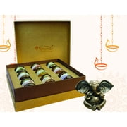 Farm Naturelle- Stunningly Beautiful Blue colour diwali gift box 40gmx10 varieties of honey (Brown Gift (10x40))