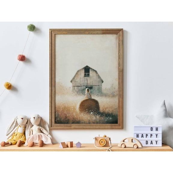 Farm Nursery Print, Barn Nursery Decor, Farmhouse Girl Nursery, Farm Theme, Girl Room Decor, Country Wall Art, Farm Girl Wall Art Wall Art, Modern Wall Decor, 16x24 UNFRAMED
