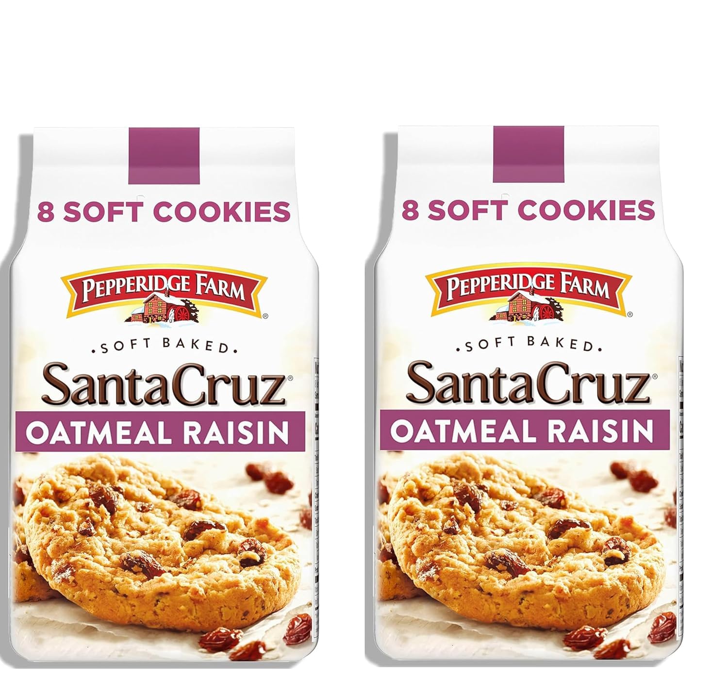 Farm Oatmeal Raisin Soft Baked Cookies, , 8.6 OZ Bag No Artificial