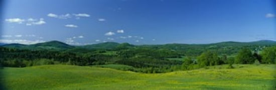 Farm Peacham Vermont USA Canvas Art - Panoramic Images (36 x 12)