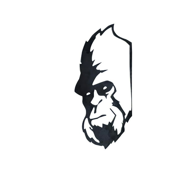 Farm Peeping Animals Metal Art Ornament Farm Watching Metal Wall Art for Farmhouse Outdoor Yard Lawn Statue Garden Decor Farm Fence Artworks Home Decor (Orangutan)