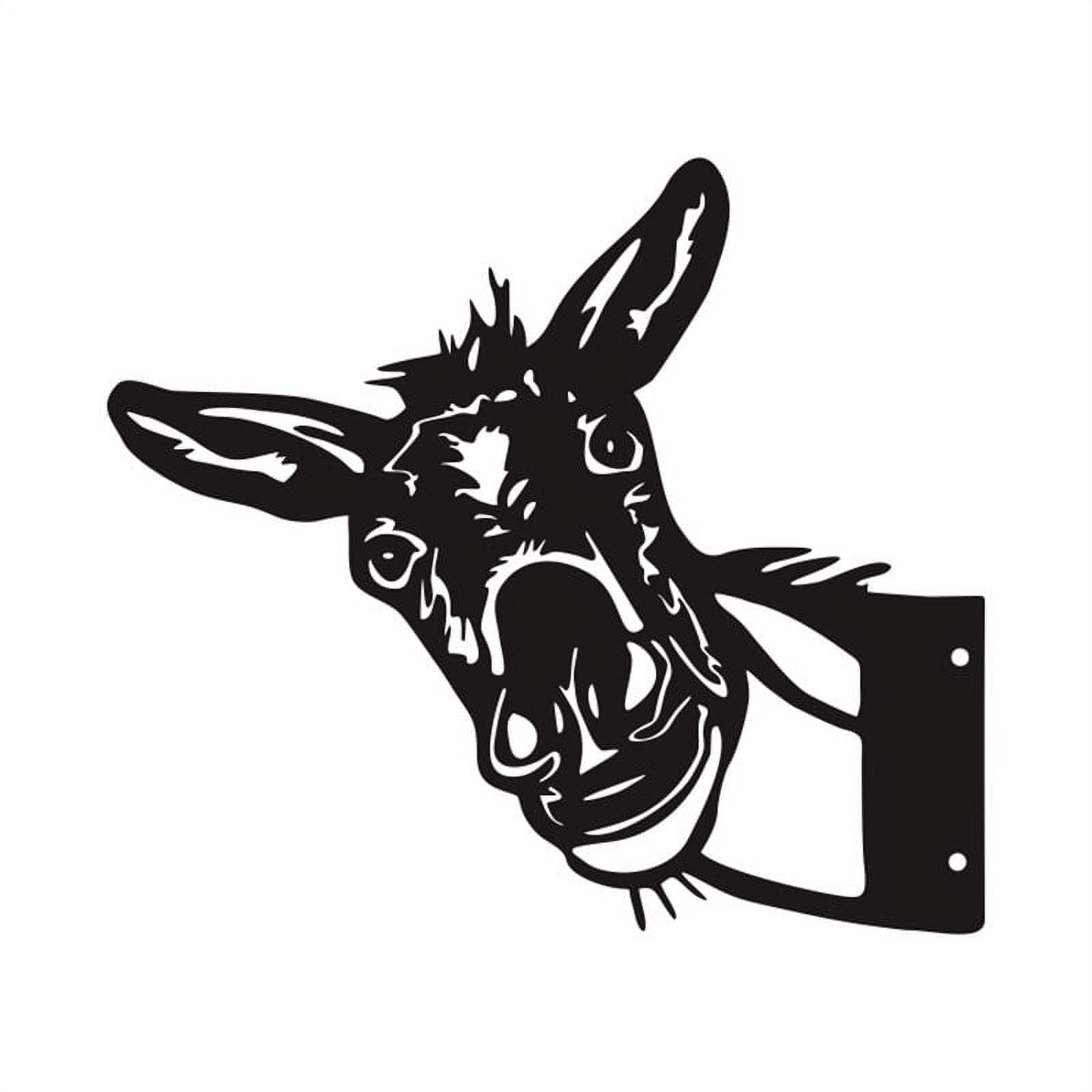 Farm Peeping Cow Metal Art Garden Sculpture, Iron Cattle Wall Decor