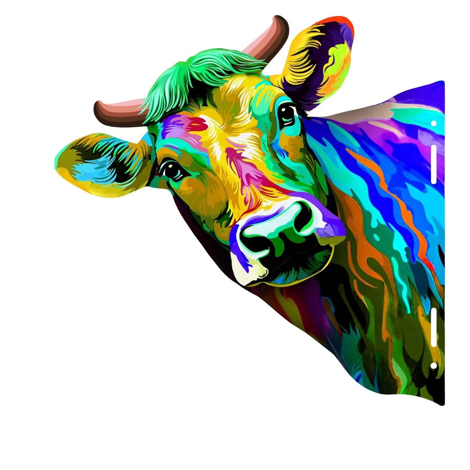 18-Pack Funny Cow Window Decals - Double Sided Watercolor Farm Animal Stickers