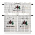 thumbnail image 1 of Farm Plaid Kitchen Curtains and Valances Set, Christmas Tree Plank Rod Pocket Window Valance 18 Inch Window Curtain Panels for Living Room Bedroom Laundry, 27.5x36in, 3 Pieces, 1 of 7