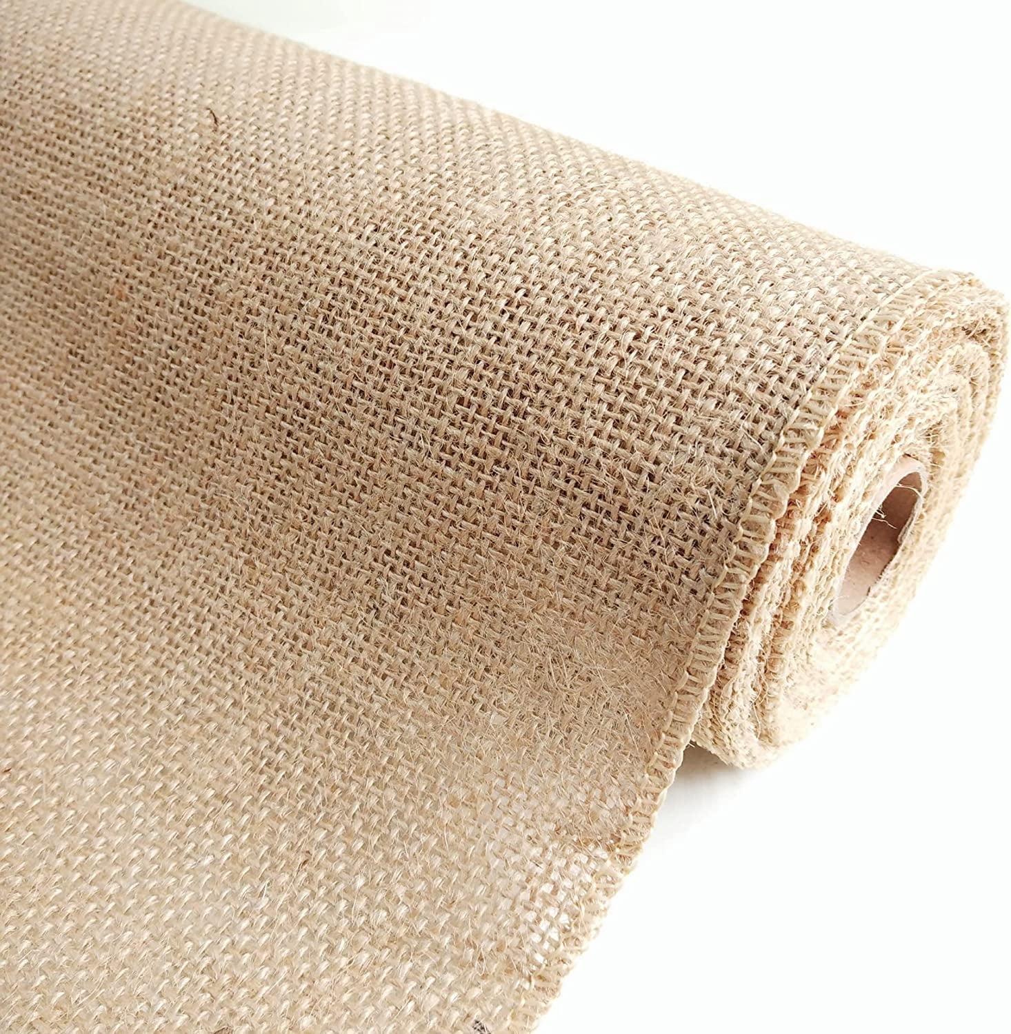 Burlap Table Runner Roll – Jute Hessian Fabric With Sewn Edges For Rustic Wedding, Farmhouse & Craft Decor