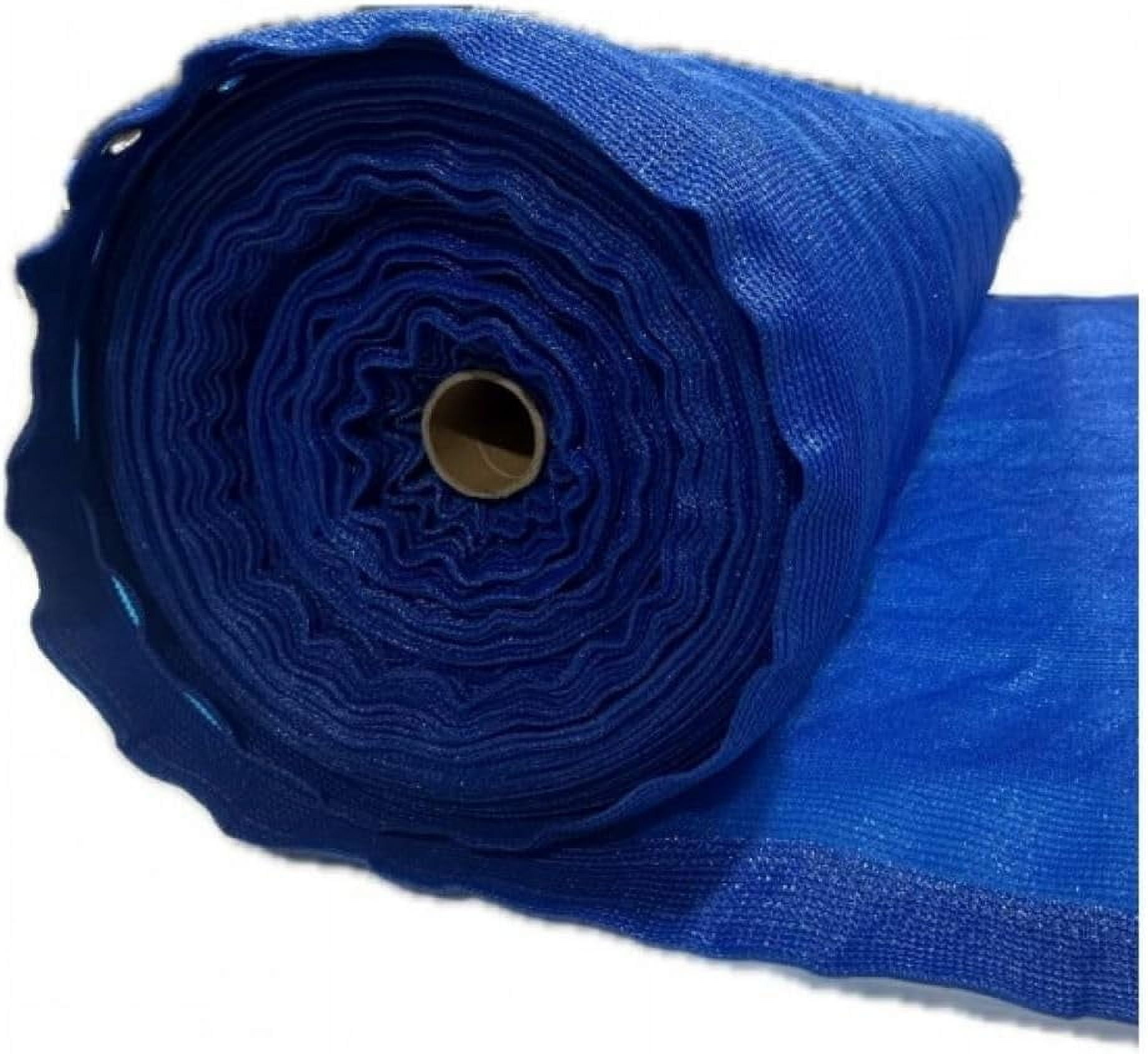 Farm Plastic Supply - Blue Shade Sail Hemmed and with Grommets - 80% - Mesh Fabric for Patio Shade, Garden Shade Sail, Sun Shade, Shade Canopy, Garden Sun Block, Wind Screen, Shade Cloth (6' x 30')