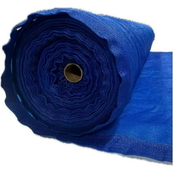 Farm Plastic Supply - Blue Shade Sail Hemmed and with Grommets - 80% - Mesh Fabric for Patio Shade, Garden Shade Sail, Sun Shade, Shade Canopy, Garden Sun Block, Wind Screen, Shade Cloth (6' x 75')