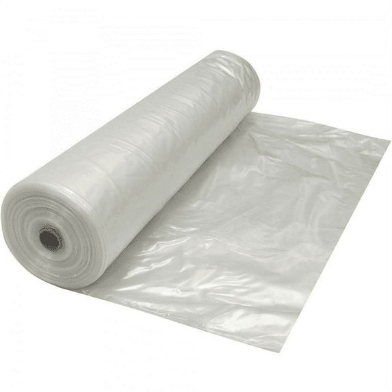 Farm Plastic Supply Clear 100 ft x 12 ft, Heavy Duty Polyethylene Drop Cloth