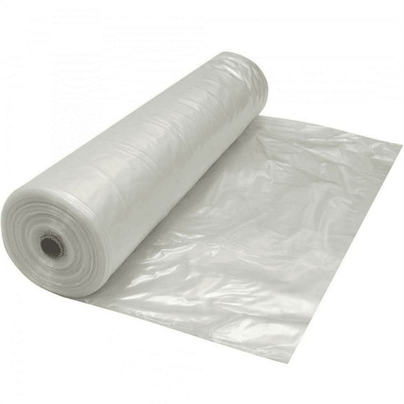 Farm Plastic Supply - Clear Plastic Sheeting - 3 mil - (32' x 100') - Thick Plastic Sheeting, Heavy Duty Polyethylene Drop Cloth Vapor Barrier Covering, Drop Plastic for Painting or Home Improvement