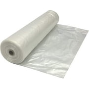 Farm Plastic Supply - Clear Plastic Sheeting - 4 mil - (4' x 100') - Thick Plastic Sheeting, Heavy Duty Polyethylene Film, Drop Cloth Vapor Barrier Covering for Crawl Space