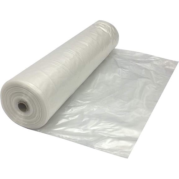 Farm Plastic Supply - Clear Plastic Sheeting - 6 mil - (32' x 100') - Thick Plastic Sheeting, Heavy Duty Polyethylene Film, Drop Cloth Vapor Barrier Covering for Crawl Space