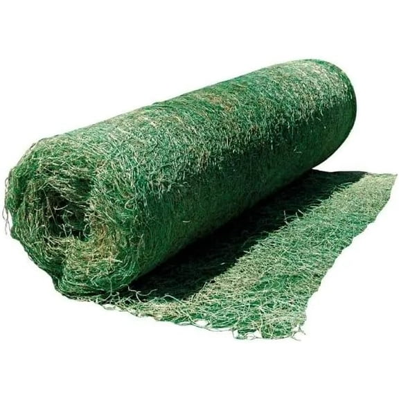 Farm Plastic Supply - Curlex Erosion Control Fabric - Single Netting, Green, Biodegradable, Excelsior Netting, Erosion Control, Green Netting, Curlex (3' x 112.5')