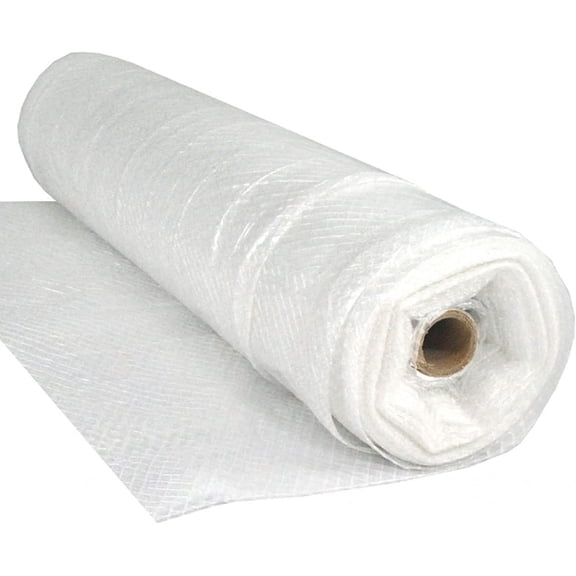 Farm Plastic Supply - Dura Skrim String Reinforced Clear Plastic Sheeting - 10 Mil - (12' x 100') - Reinforced Poly Film Tear Resistant, Weatherproof, Vapor Barrier Polyethylene Roll for Construction
